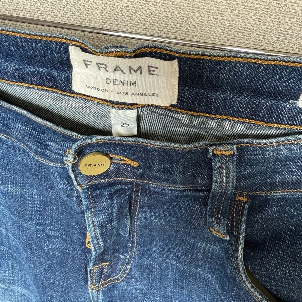 FRAME Denim Le Garcon Jeans Released Hem Boyfriend Primrose, 25